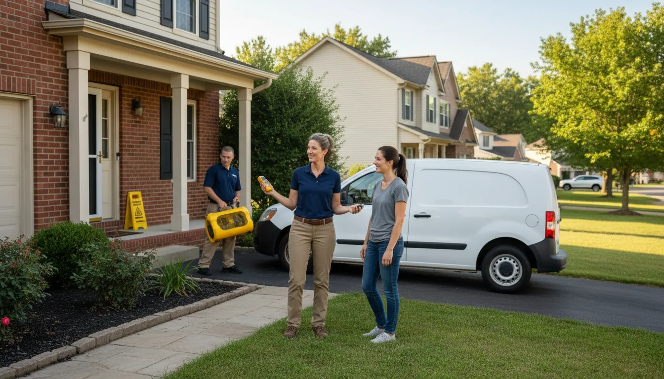 Residential water damage restoration in Deridder, LA